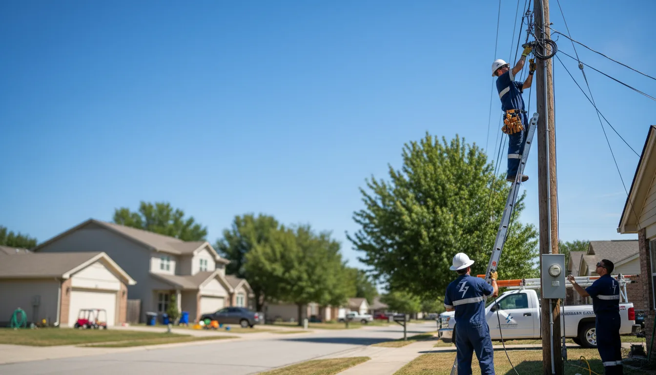 Residential electrician providing installation services in London, TX